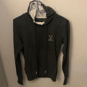 Beautiful Bellis 50/50 Oxford Grey Hoodie W/ Cream inner hood SZ XS